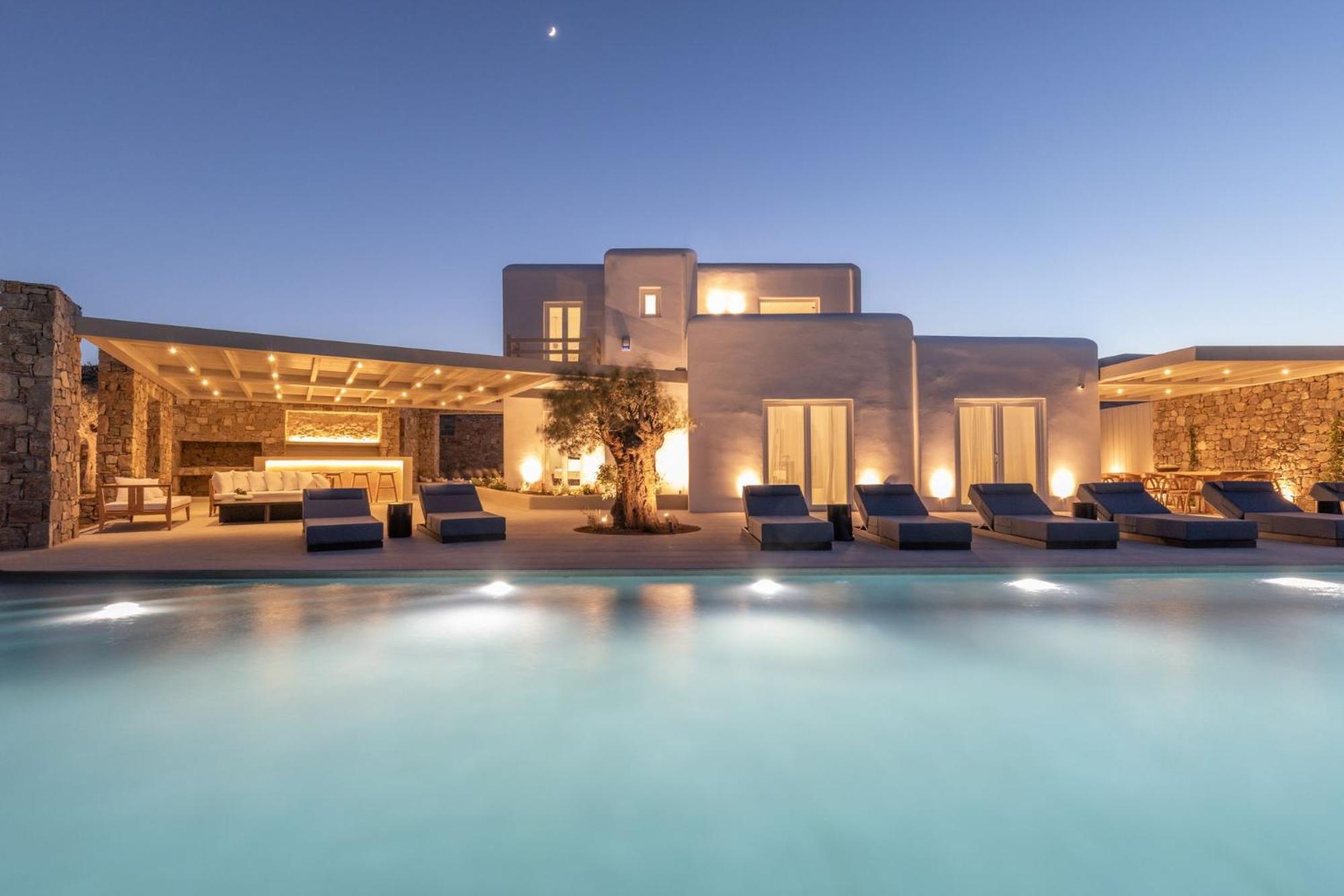 Blue Eye Grand Villa Mykonos Kalafatis Exterior foto