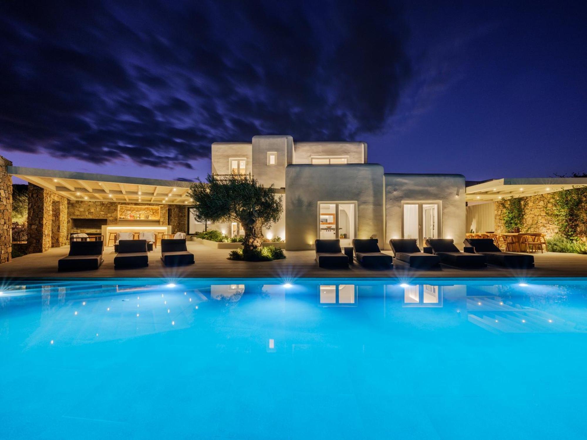 Blue Eye Grand Villa Mykonos Kalafatis Exterior foto