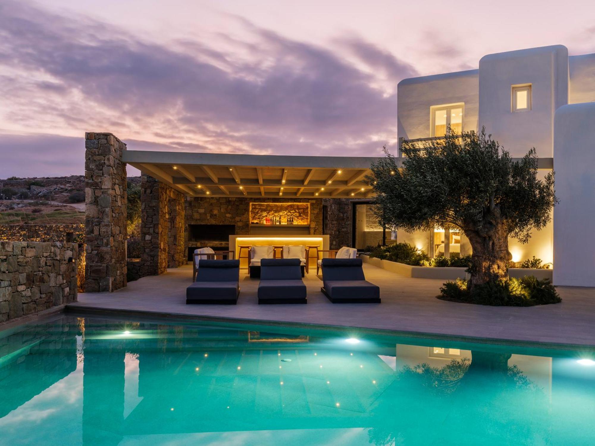 Blue Eye Grand Villa Mykonos Kalafatis Exterior foto